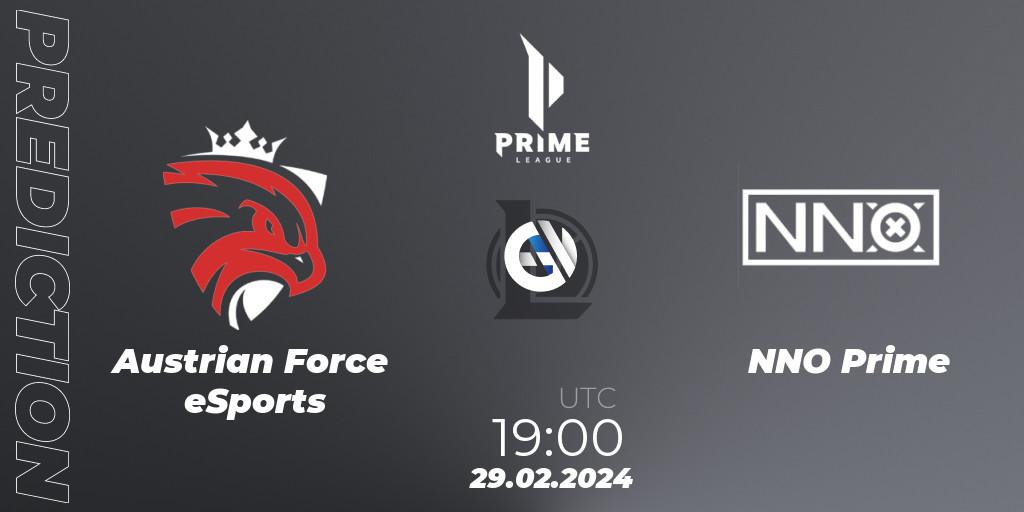 Pronóstico Austrian Force eSports - NNO Prime. 29.02.24, LoL, Prime League Spring 2024 - Group Stage