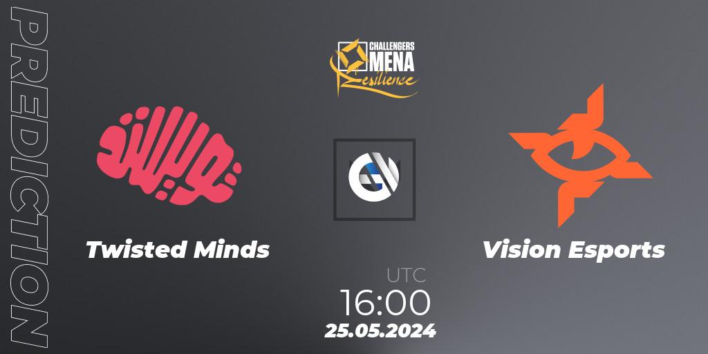Pronóstico Twisted Minds - Vision Esports. 25.05.2024 at 16:00, VALORANT, VALORANT Challengers 2024 MENA: Resilience Split 2 - GCC and Iraq