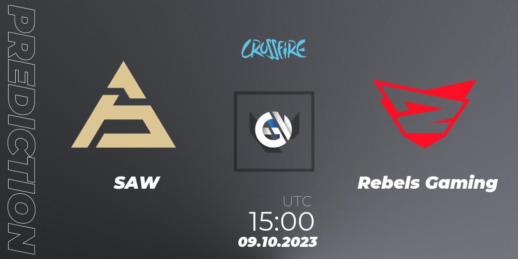 Pronóstico SAW - Rebels Gaming. 09.10.23, VALORANT, LVP - Crossfire Cup 2023: Contenders #1