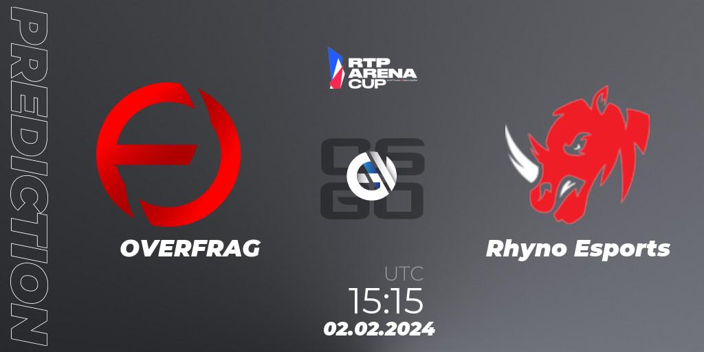 Pronóstico OVERFRAG - Rhyno Esports. 02.02.2024 at 15:00, Counter-Strike (CS2), RTP Arena Cup 2024