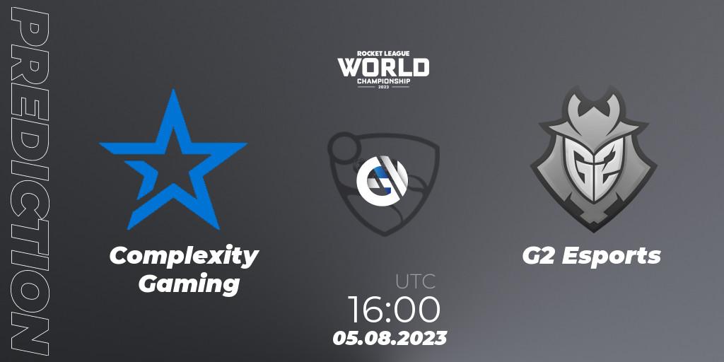 Pronóstico Complexity Gaming - G2 Esports. 05.08.2023 at 18:20, Rocket League, Rocket League Championship Series 2022-23 - World Championship Wildcard