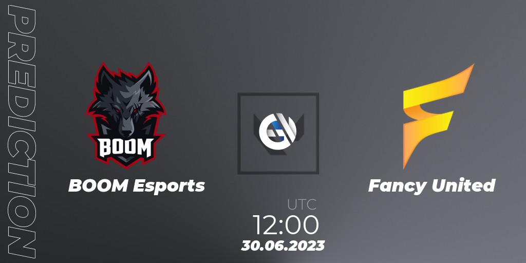 Pronóstico BOOM Esports - Fancy United. 30.06.2023 at 12:00, VALORANT, VALORANT Challengers Ascension 2023: Pacific - Group Stage