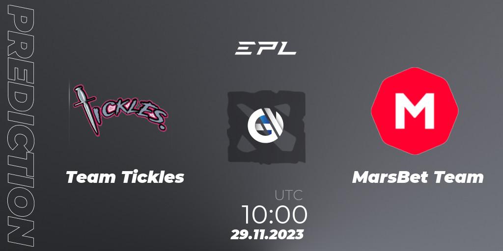 Pronóstico Team Tickles - MarsBet Team. 29.11.2023 at 10:00, Dota 2, European Pro League Season 14