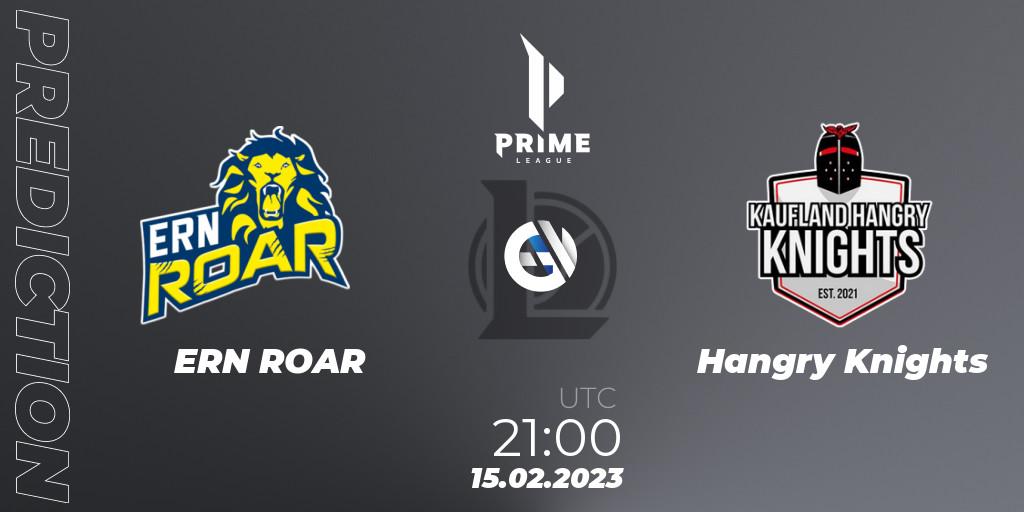 Pronóstico ERN ROAR - Hangry Knights. 15.02.23, LoL, Prime League 2nd Division Spring 2023 - Group Stage