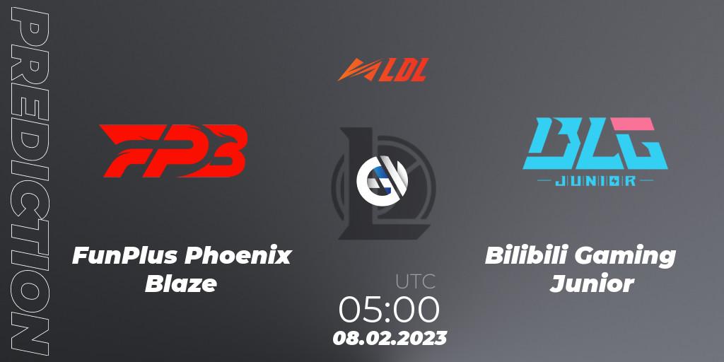 Pronóstico FunPlus Phoenix Blaze - Bilibili Gaming Junior. 08.02.2023 at 05:00, LoL, LDL 2023 - Swiss Stage