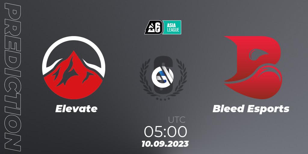 Pronóstico Elevate - Bleed Esports. 10.09.2023 at 05:00, Rainbow Six, SEA League 2023 - Stage 2