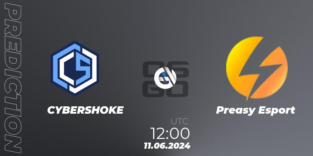 Pronóstico CYBERSHOKE - Preasy Esport. 11.06.2024 at 12:00, Counter-Strike (CS2), CCT Season 2 European Series #6 Play-In