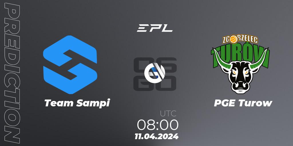 Pronóstico Team Sampi - PGE Turow. 11.04.24, CS2 (CS:GO), European Pro League Season 15