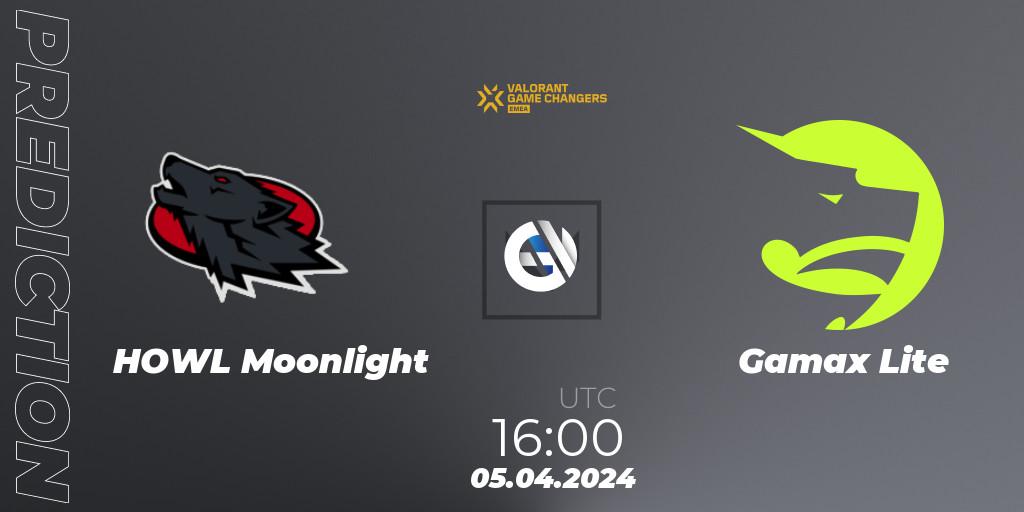 Pronóstico HOWL Moonlight - Gamax Lite. 05.04.2024 at 16:00, VALORANT, VCT 2024: Game Changers EMEA Contenders Series 1