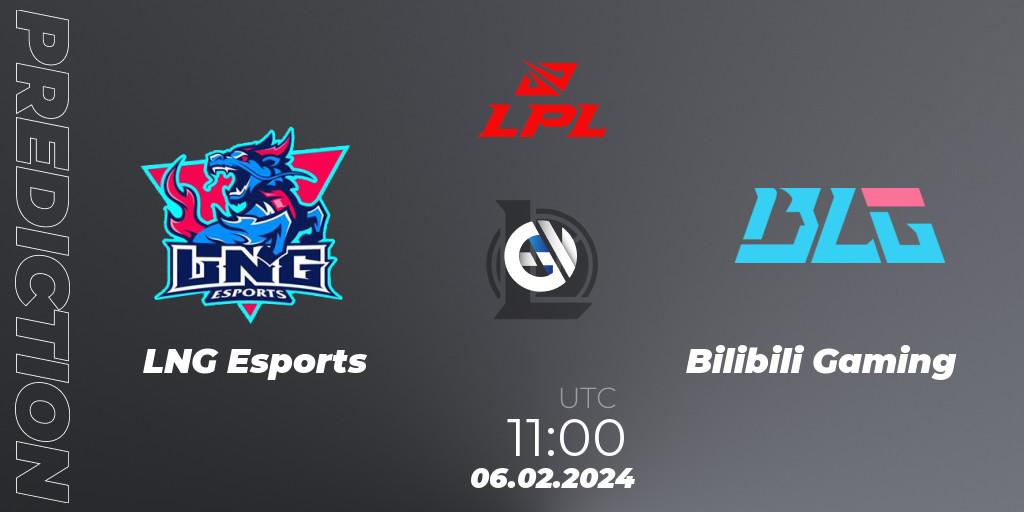 Pronóstico LNG Esports - Bilibili Gaming. 06.02.24, LoL, LPL Spring 2024 - Group Stage