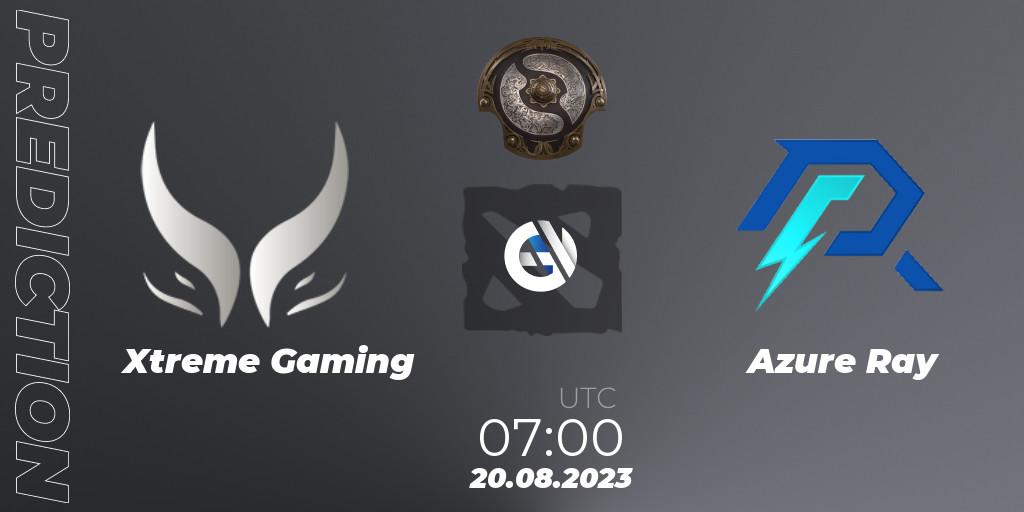 Pronóstico Xtreme Gaming - Azure Ray. 20.08.2023 at 08:43, Dota 2, The International 2023 - China Qualifier