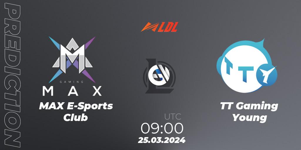 Pronóstico MAX E-Sports Club - TT Gaming Young. 25.03.2024 at 09:00, LoL, LDL 2024 - Stage 2