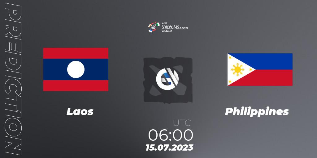 Pronóstico Laos - Philippines. 15.07.23, Dota 2, 2022 AESF Road to Asian Games - Southeast Asia