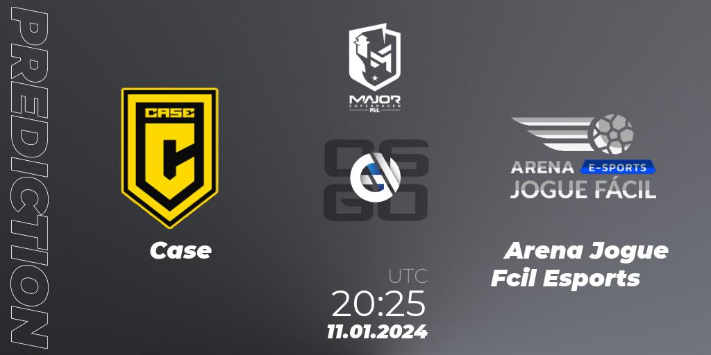 Pronóstico Case - Arena Jogue Fácil Esports. 11.01.24, CS2 (CS:GO), PGL CS2 Major Copenhagen 2024 South America RMR Open Qualifier 2