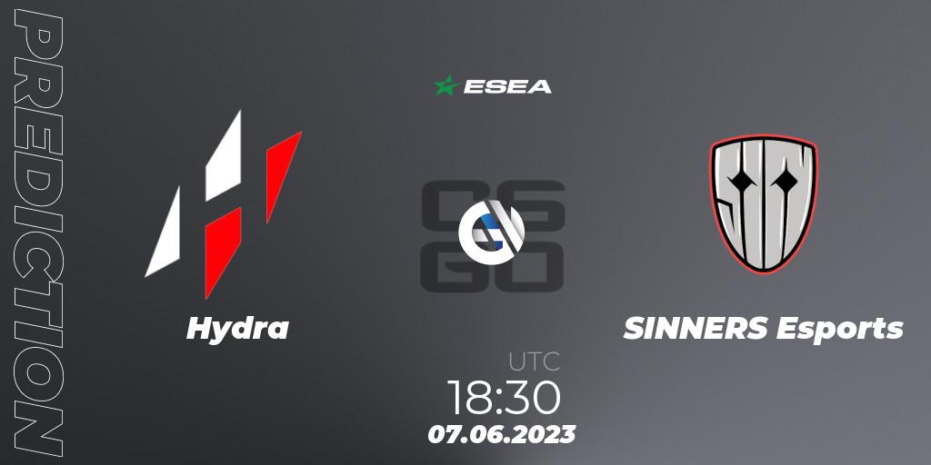 Pronóstico Hydra - SINNERS Esports. 07.06.2023 at 16:15, Counter-Strike (CS2), ESEA Advanced Season 45 Europe