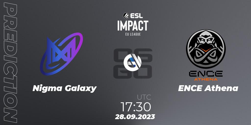 Pronóstico Nigma Galaxy - ENCE Athena. 28.09.23, CS2 (CS:GO), ESL Impact League Season 4: European Division
