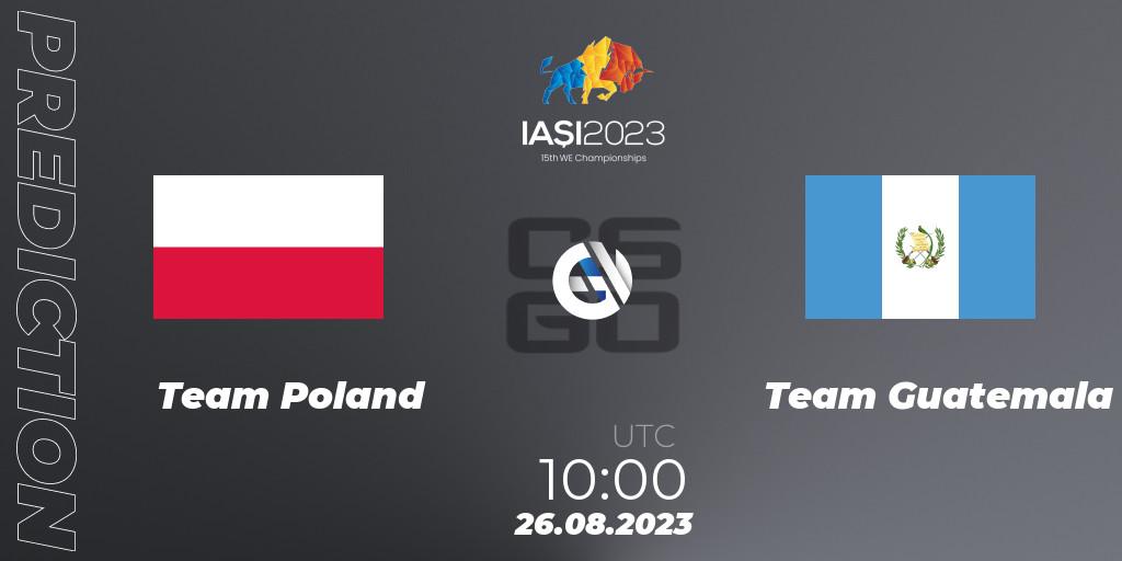Pronóstico Team Poland - Team Guatemala. 26.08.2023 at 15:30, Counter-Strike (CS2), IESF World Esports Championship 2023