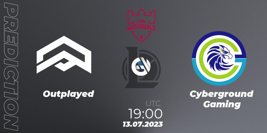 Pronóstico Outplayed - Cyberground Gaming. 13.07.2023 at 19:00, LoL, PG Nationals Summer 2023