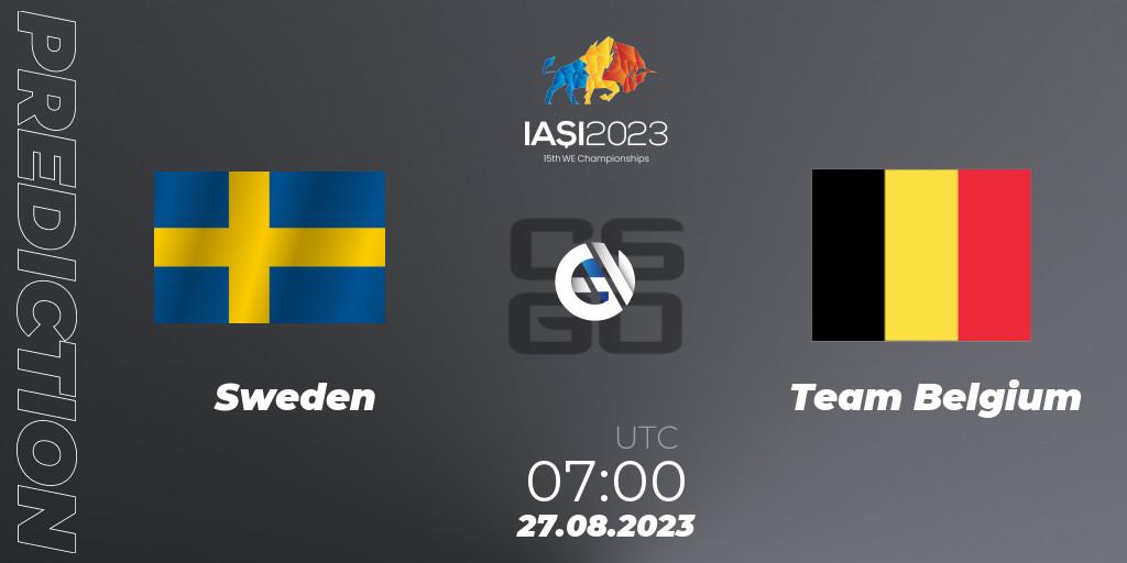 Pronóstico Sweden - Team Belgium. 27.08.2023 at 21:00, Counter-Strike (CS2), IESF World Esports Championship 2023