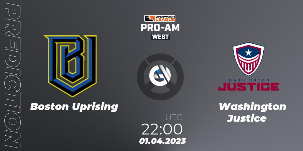 Pronóstico Boston Uprising - Washington Justice. 01.04.2023 at 23:00, Overwatch, Overwatch League 2023 - Pro-Am