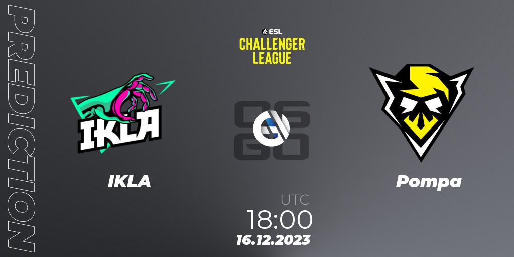 Pronóstico IKLA - Pompa. 16.12.2023 at 18:00, Counter-Strike (CS2), ESL Challenger League Season 46 Relegation: Europe