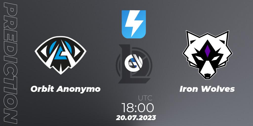 Pronóstico Anonymo Esports - Iron Wolves. 20.06.2023 at 18:00, LoL, Ultraliga Season 10 2023 Regular Season