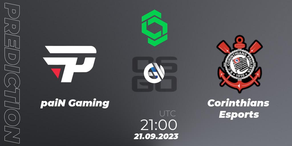 Pronóstico paiN Gaming - Corinthians Esports. 21.09.2023 at 21:45, Counter-Strike (CS2), CCT South America Series #11