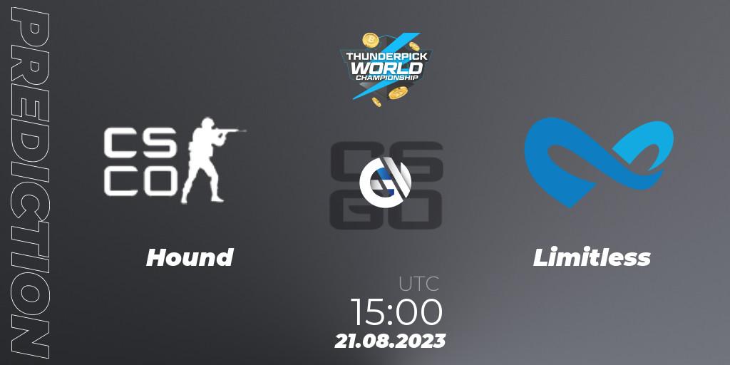 Pronóstico Hound - Limitless. 21.08.2023 at 15:00, Counter-Strike (CS2), Thunderpick World Championship 2023: North American Qualifier #2