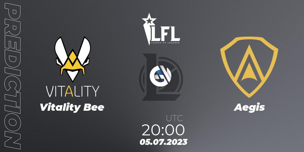 Pronóstico Vitality Bee - Aegis. 05.07.2023 at 19:00, LoL, LFL Summer 2023 - Group Stage