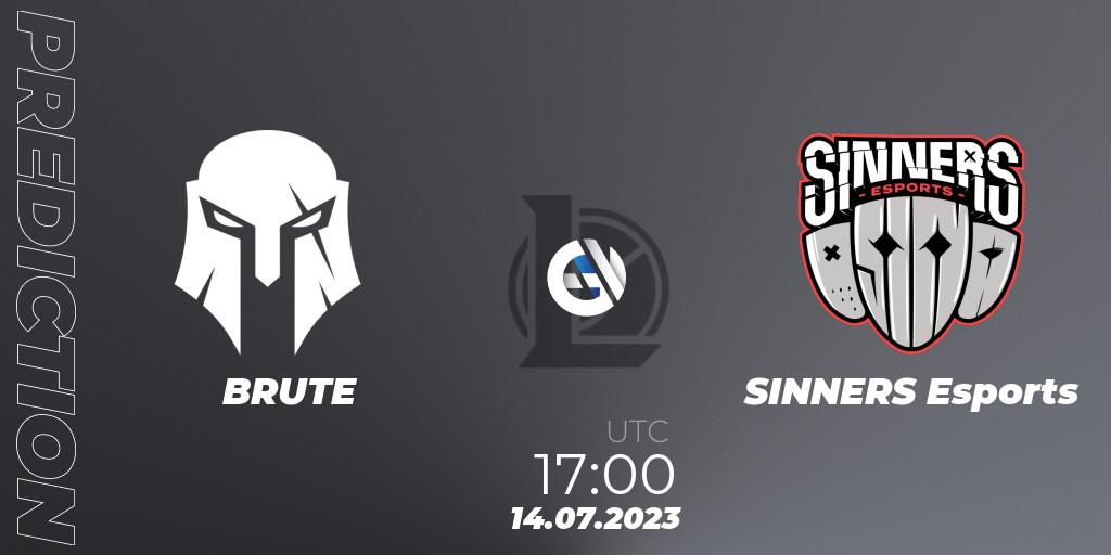 Pronóstico BRUTE - SINNERS Esports. 20.06.2023 at 17:00, LoL, Hitpoint Masters Summer 2023 - Group Stage