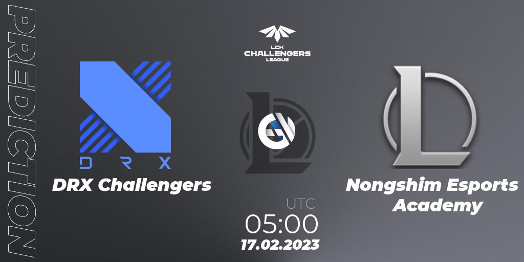 Pronóstico DRX Challengers - Nongshim Esports Academy. 17.02.2023 at 05:00, LoL, LCK Challengers League 2023 Spring