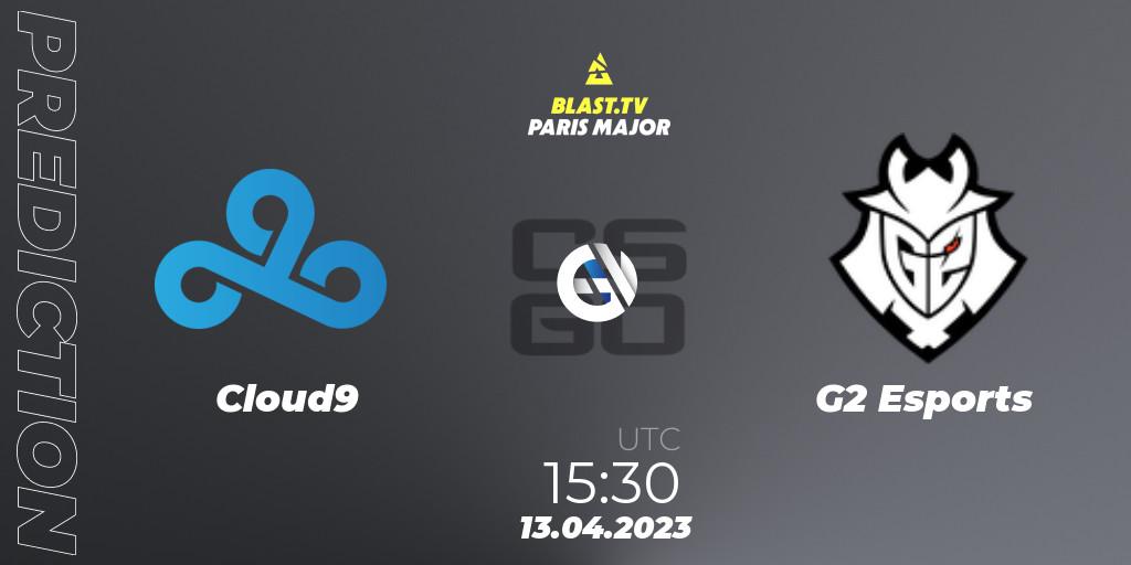Pronóstico Cloud9 - G2 Esports. 13.04.2023 at 15:15, Counter-Strike (CS2), BLAST.tv Paris Major 2023 Europe RMR B