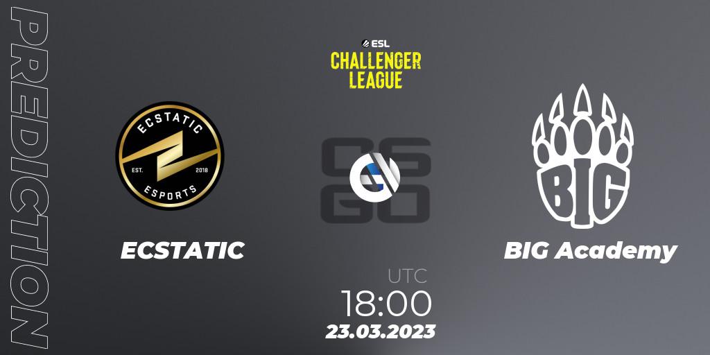Pronóstico ECSTATIC - BIG Academy. 23.03.23, CS2 (CS:GO), ESL Challenger League Season 44 Relegation: Europe