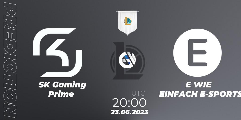 Pronóstico SK Gaming Prime - E WIE EINFACH E-SPORTS. 23.06.23, LoL, Prime League Summer 2023 - Group Stage