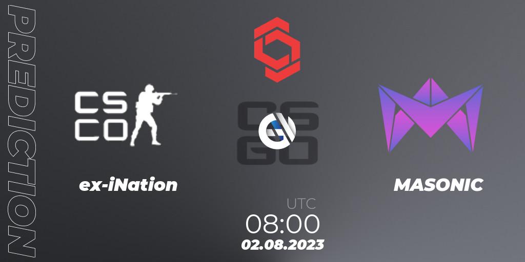 Pronóstico ex-iNation - MASONIC. 02.08.2023 at 08:00, Counter-Strike (CS2), CCT Central Europe Series #7