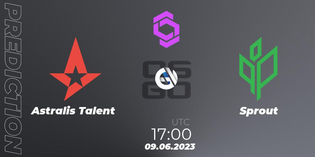 Pronóstico Astralis Talent - Sprout. 09.06.2023 at 13:45, Counter-Strike (CS2), CCT West Europe Series 4