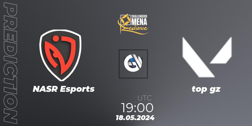 Pronóstico NASR Esports - top gz. 18.05.2024 at 19:00, VALORANT, VALORANT Challengers 2024 MENA: Resilience Split 2 - Levant and North Africa