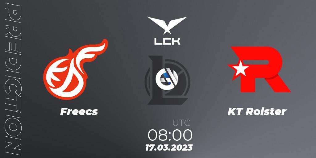 Pronóstico Freecs - KT Rolster. 17.03.2023 at 08:00, LoL, LCK Spring 2023 - Group Stage
