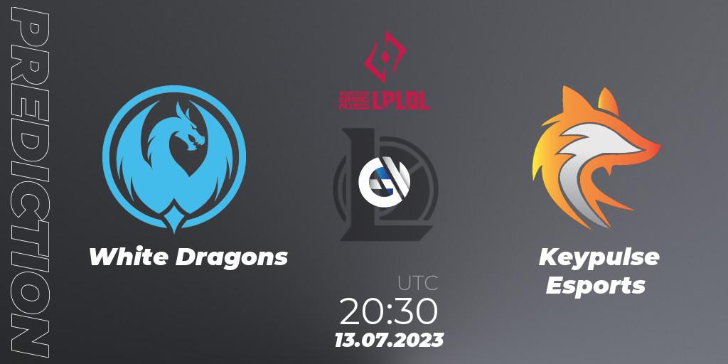 Pronóstico White Dragons - Keypulse Esports. 22.06.2023 at 20:30, LoL, LPLOL Split 2 2023 - Group Stage