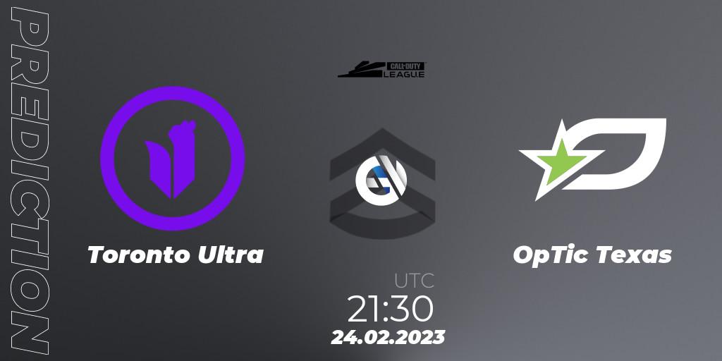 Pronóstico Toronto Ultra - OpTic Texas. 24.02.2023 at 21:30, Call of Duty, Call of Duty League 2023: Stage 3 Major Qualifiers