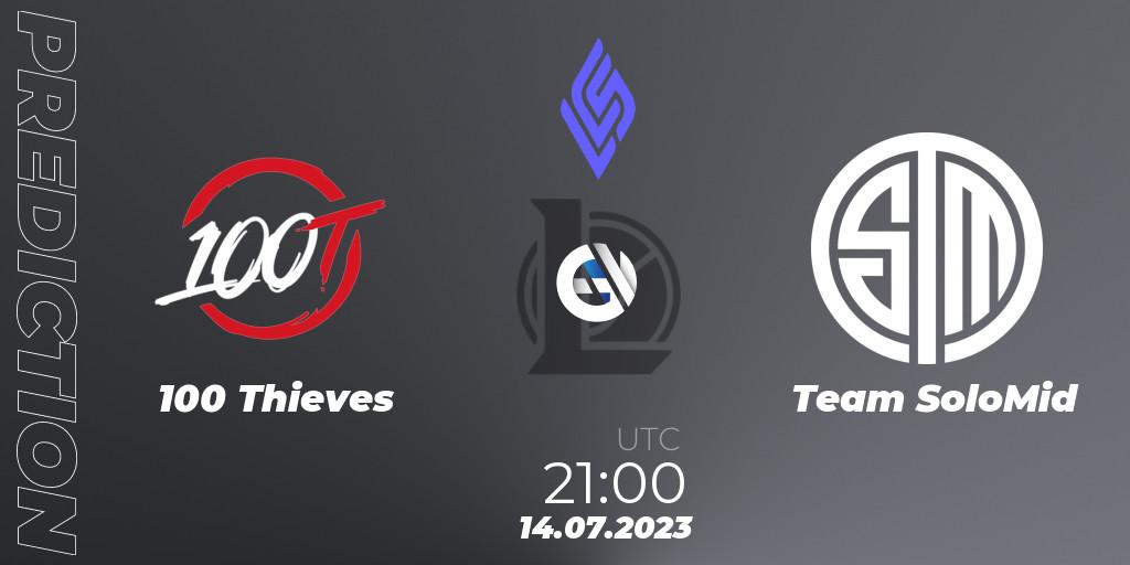 Pronóstico 100 Thieves - Team SoloMid. 14.07.23, LoL, LCS Summer 2023 - Group Stage