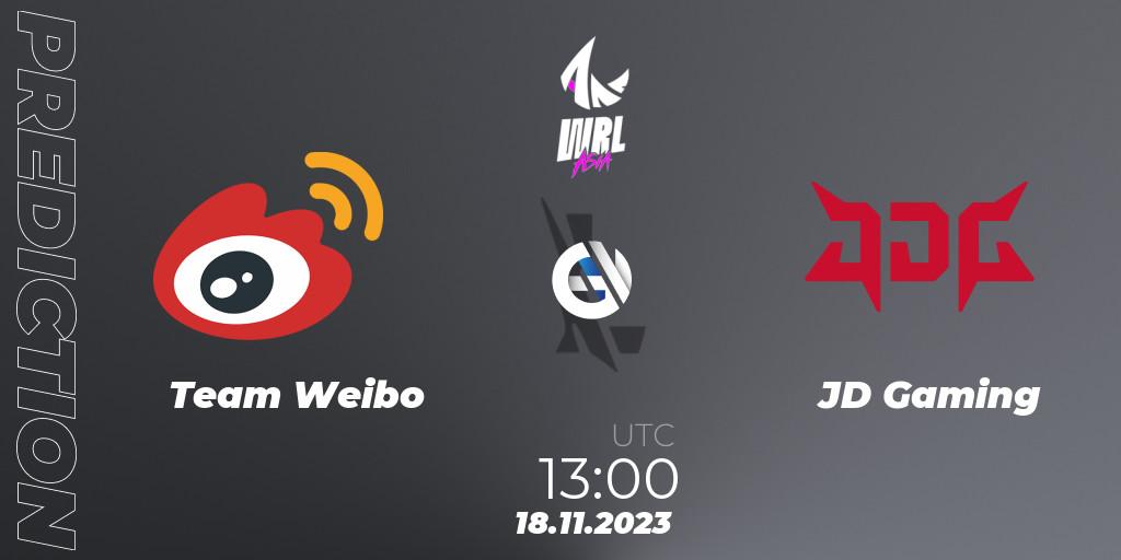 Pronóstico Team Weibo - JD Gaming. 18.11.2023 at 13:00, Wild Rift, WRL Asia 2023 - Season 2 - Regular Season