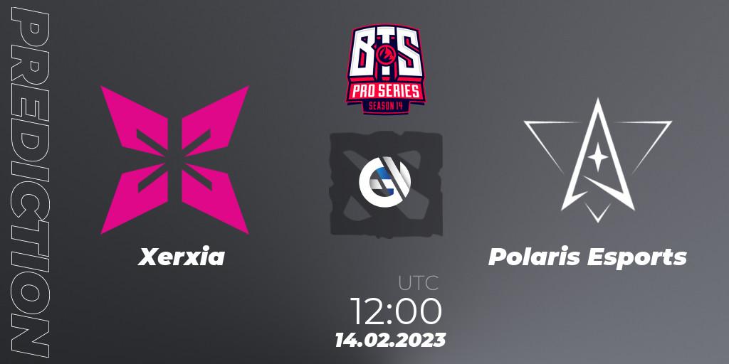 Pronóstico Xerxia - Polaris Esports. 14.02.23, Dota 2, BTS Pro Series Season 14: Southeast Asia