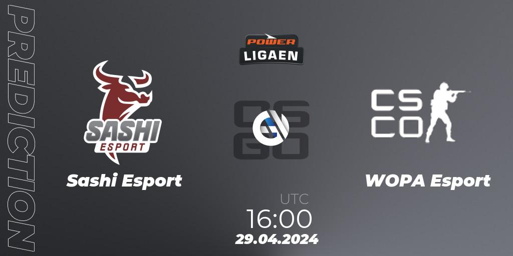 Pronóstico Sashi Esport - WOPA Esport. 29.04.2024 at 16:00, Counter-Strike (CS2), Dust2.dk Ligaen Season 26