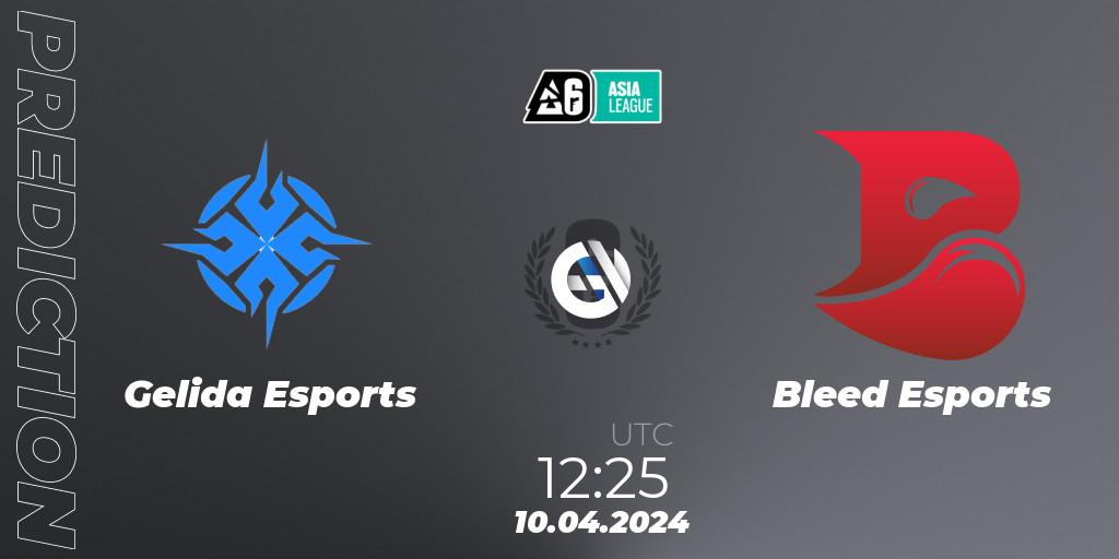 Pronóstico Gelida Esports - Bleed Esports. 10.04.2024 at 12:25, Rainbow Six, Asia League 2024 - Stage 1