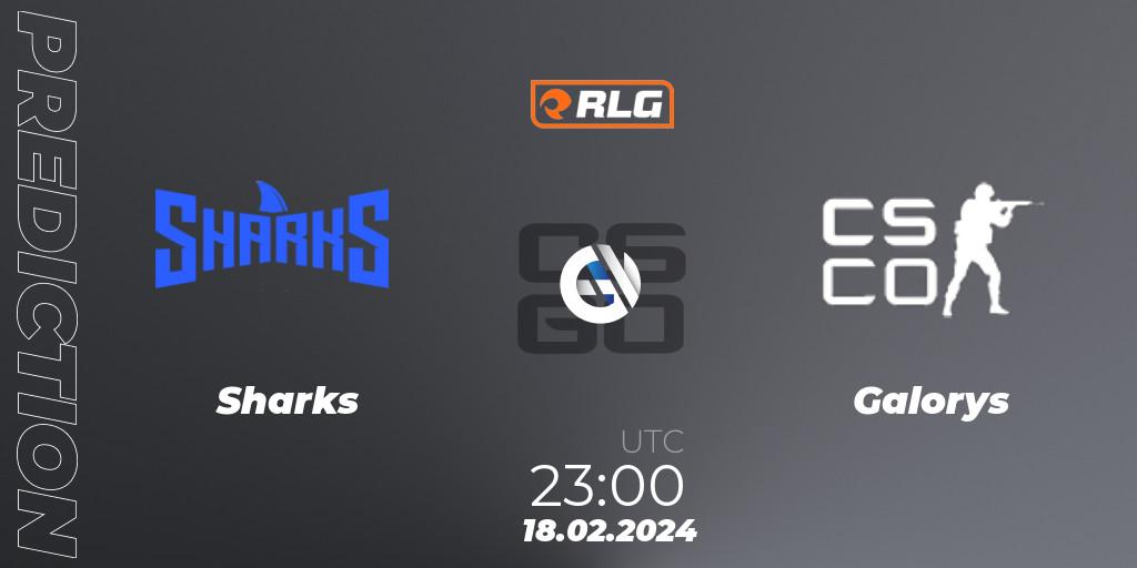 Pronóstico Sharks - Galorys. 18.02.2024 at 23:35, Counter-Strike (CS2), RES Latin American Series #1