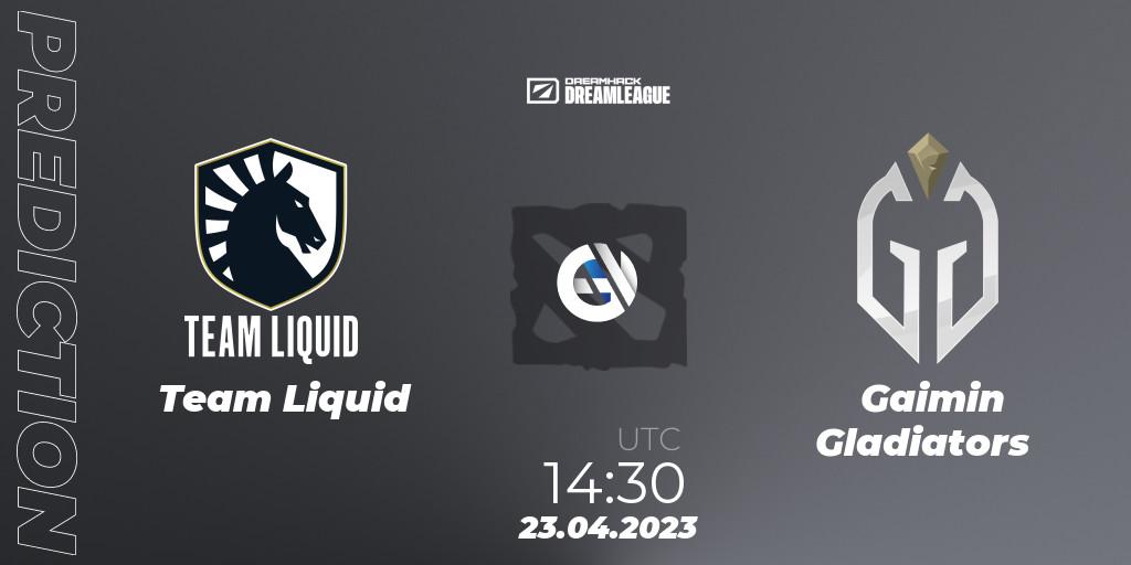 Pronóstico Team Liquid - Gaimin Gladiators. 23.04.2023 at 14:27, Dota 2, DreamLeague Season 19