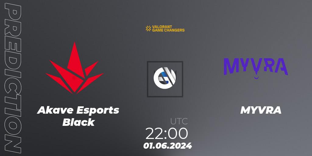 Pronóstico Akave Esports Black - MYVRA. 01.06.2024 at 19:00, VALORANT, VCT 2024: Game Changers LAN - Opening