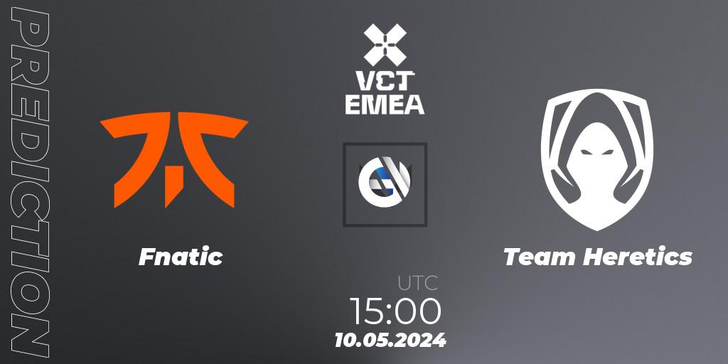 Pronóstico Fnatic - Team Heretics. 10.05.2024 at 15:00, VALORANT, VCT 2024: EMEA Stage 1