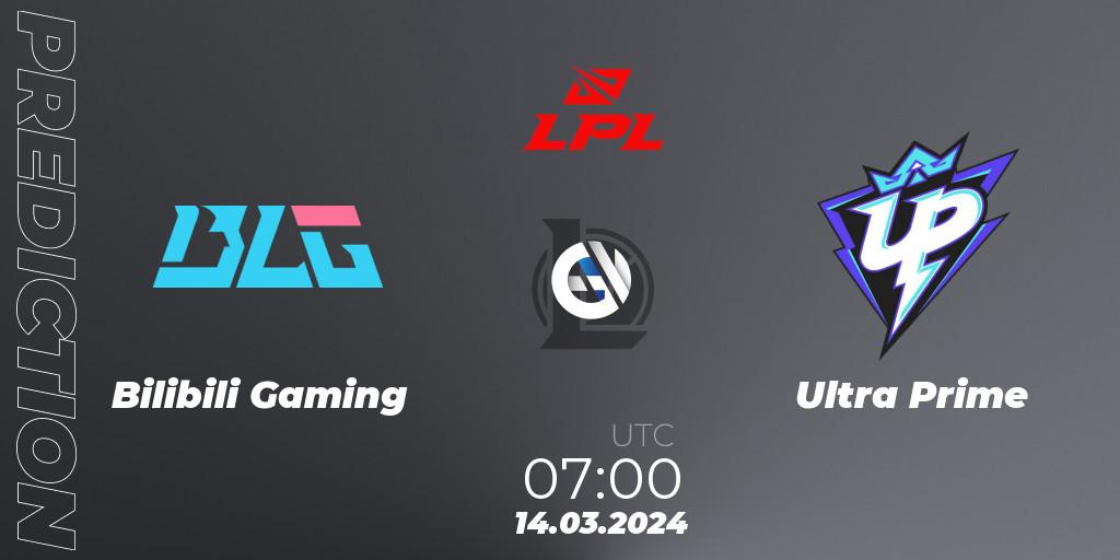 Pronóstico Bilibili Gaming - Ultra Prime. 14.03.24, LoL, LPL Spring 2024 - Group Stage